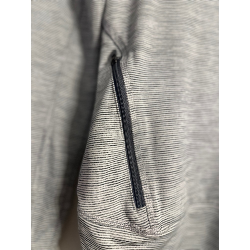 Champion C9 Duo Dry Womens XS Full Zip Striped Athletic Jacket Grey Thumbholes - Picture 4 of 14